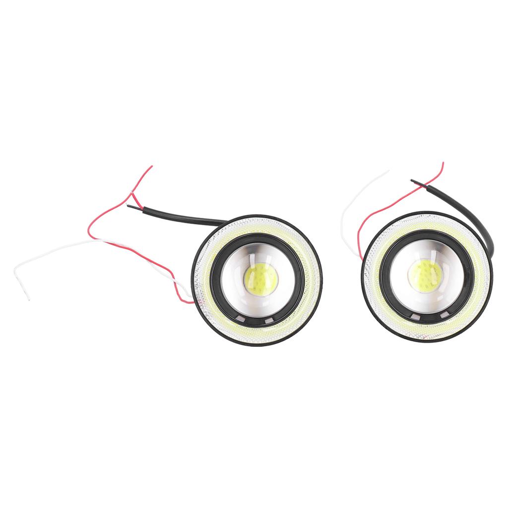 30W 3.5in Front Fog Lamp 3200LM IP65 Waterproof LED Universal White Light Outer Ring 12V