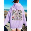 Womens Oversized Hoodie With Floral Print Loose Fit Streetwear Sweatshirt 2025