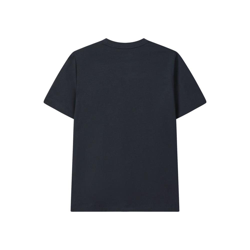 Fila Original Versatile Cute Dog Embroidery T-Shirt Women Tops Legendary-Blue F61W629106FNV