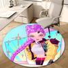 1pc KPop Demon Hunters RUMI5 Design Printed Area Round Carpet for Bedroom Living Room Home Decor Rugs Mat Non Slip Mat Rug for Bedside