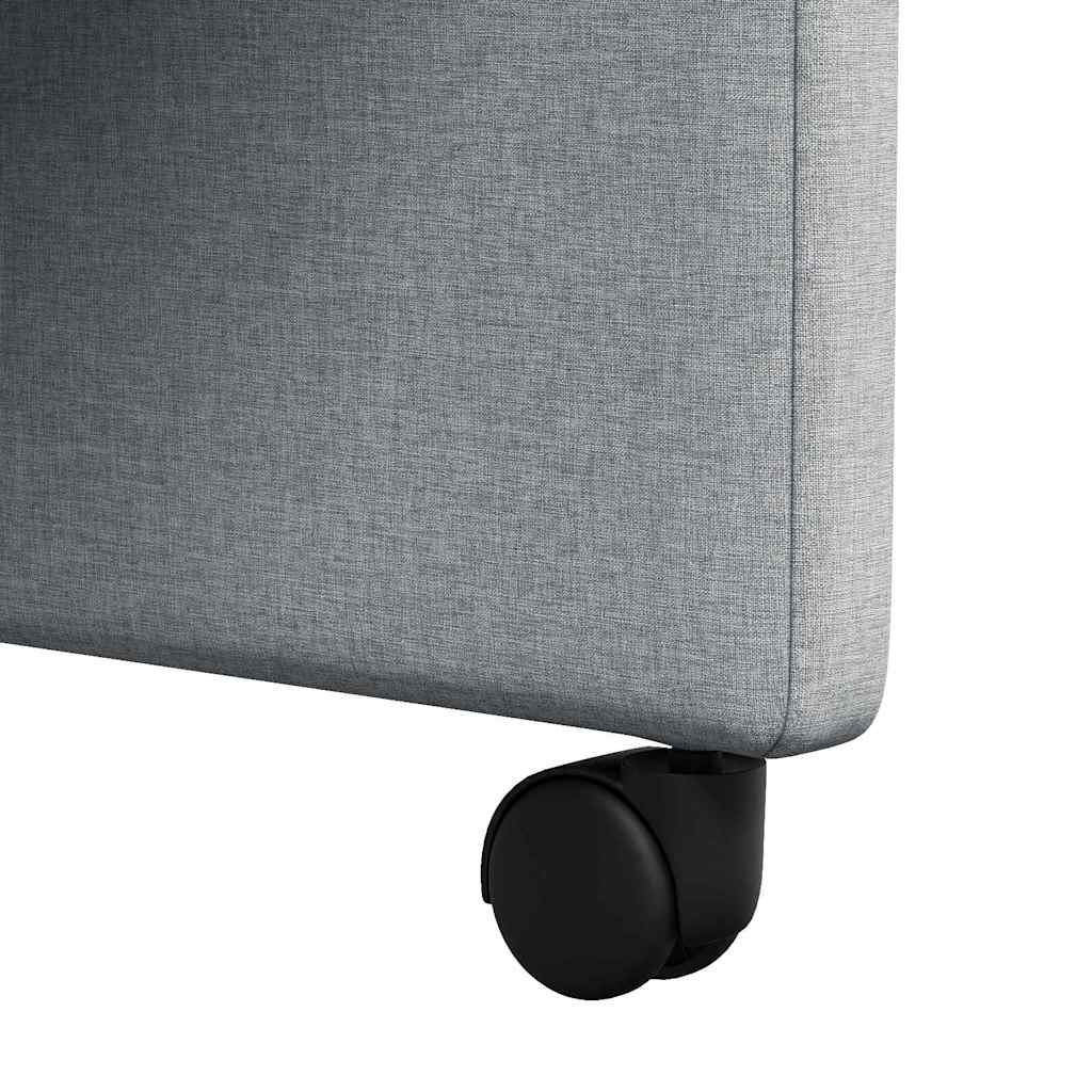 Dining Chairs with Casters 2 pcs Light Grey 58 x 65 x 94 cm Fabric