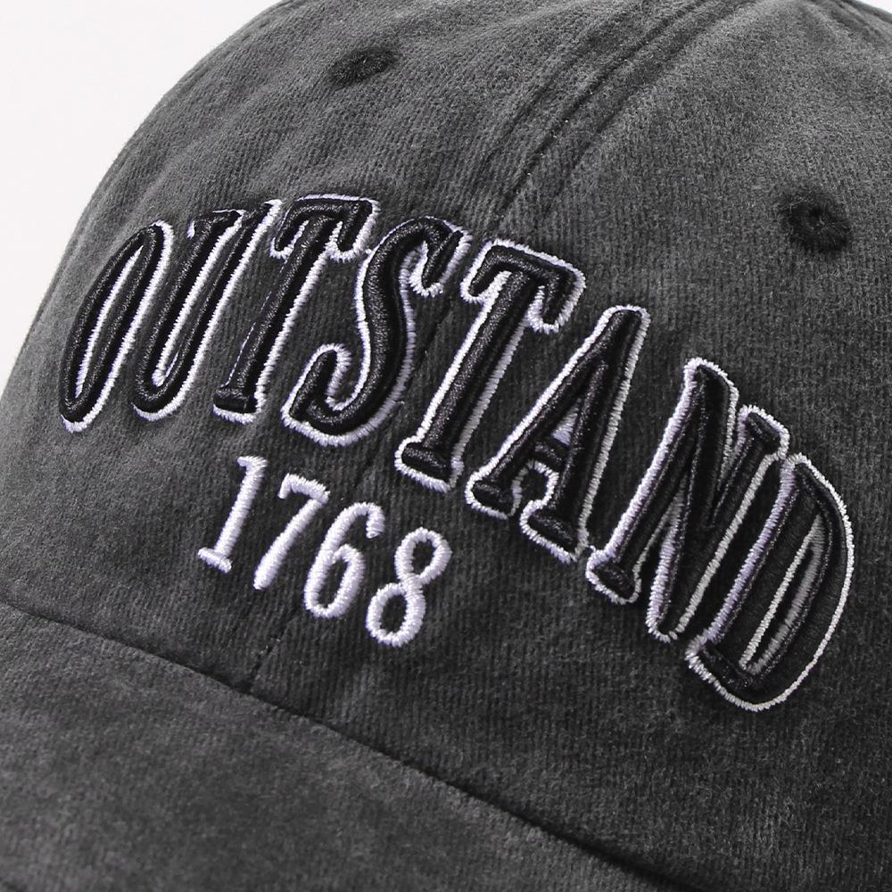 Washed Denim Old Baseball Hat Men's Retro Fashion American Gray Sun Protection Baseball Hat Summer Women