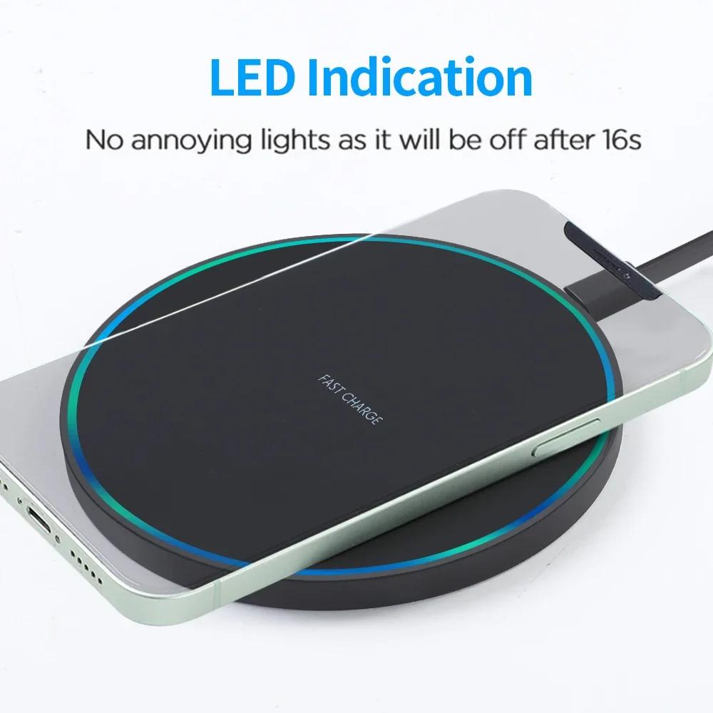 50W Fast Wireless Charger Pad for iPhone 14 13 12 11 Pro Max Samsung Galaxy S22 S21 S20 S10 S9  Wireless Charging Station