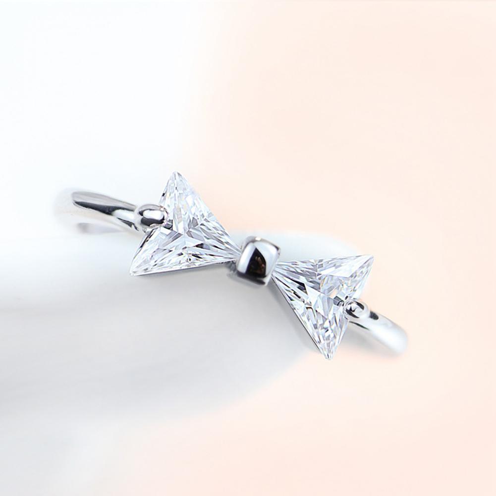 Women Crystal-like Stereoscopic Zircon Ring Finger Ring Ornament Gift