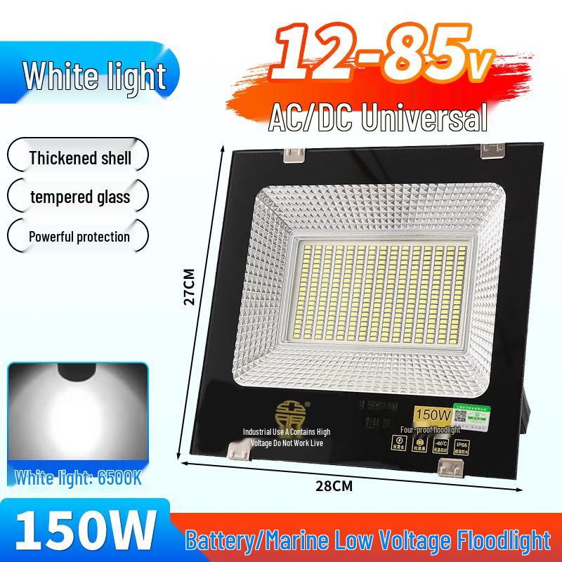 Yaming Marine LED Floodlight: 100W Outdoor Waterproof Spotlight for 12V/24V/36V DC Battery