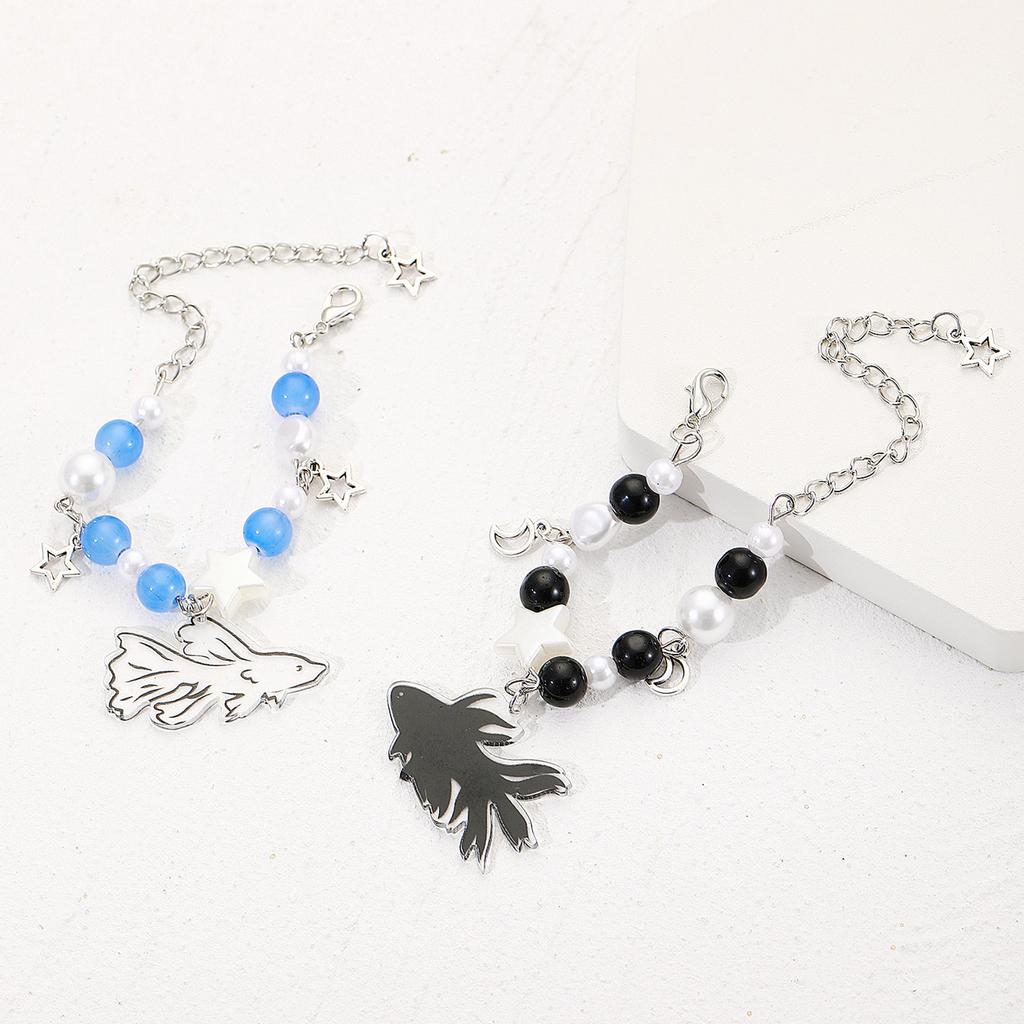 Unique Tropical Fish Pendant Bracelet Charming Star Charm Bracelets Adjustable Handchain for Women Jewelry Gift