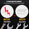 Biqing Wrench 2mm Small Wrench Adjustable Wrench 12-Piece Set, Ultra-Thin Open-End Wrench, 4-23mm Set,