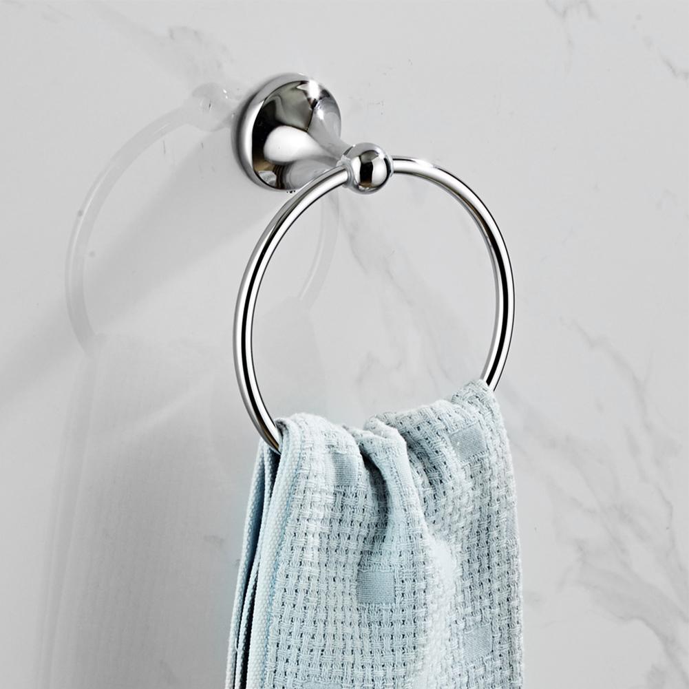 

Stainless Steel Towel Ring Wear Resistant Anti Rust Towel Round Holder for BathroomTowel Ring