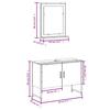 2 Piece Bathroom Furniture Set Grey Sonoma Wood Based Panel