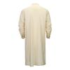 Arabic Style Fashion Simple Long Length Mens Shirt Muslim Robe Thobe Comfortable Soft Fabric Traditional Islamic Clothing Daily Prayer Casual Wear