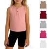 Kinder-Freizeit-Westen mit Streifenmuster, ärmellos, Rundhalsausschnitt, modisches ärmelloses Camisole-Top
