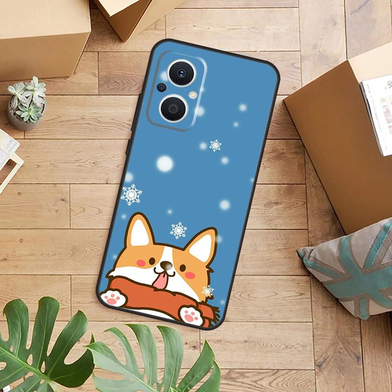 Cartoon Corgi Dog Phone Case For OPPO Reno 14 12 11 13 F 10 Pro 8T 7 8 Lite OPPO Find X8 X6 X5 X9 Pro Cover