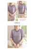 Elegant Ice Silk Short-Sleeve Knitted Top for Middle-Aged Women