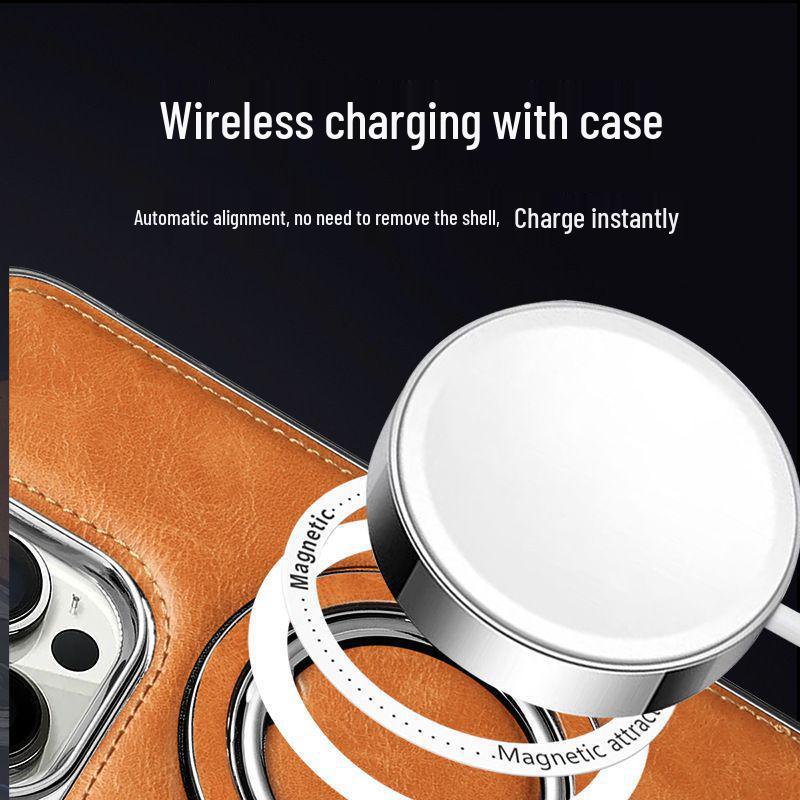 Custodia Magnetica di Lusso in Pelle per iPhone 16: Resistente alle cadute e compatibile con Apple 17 ProMax