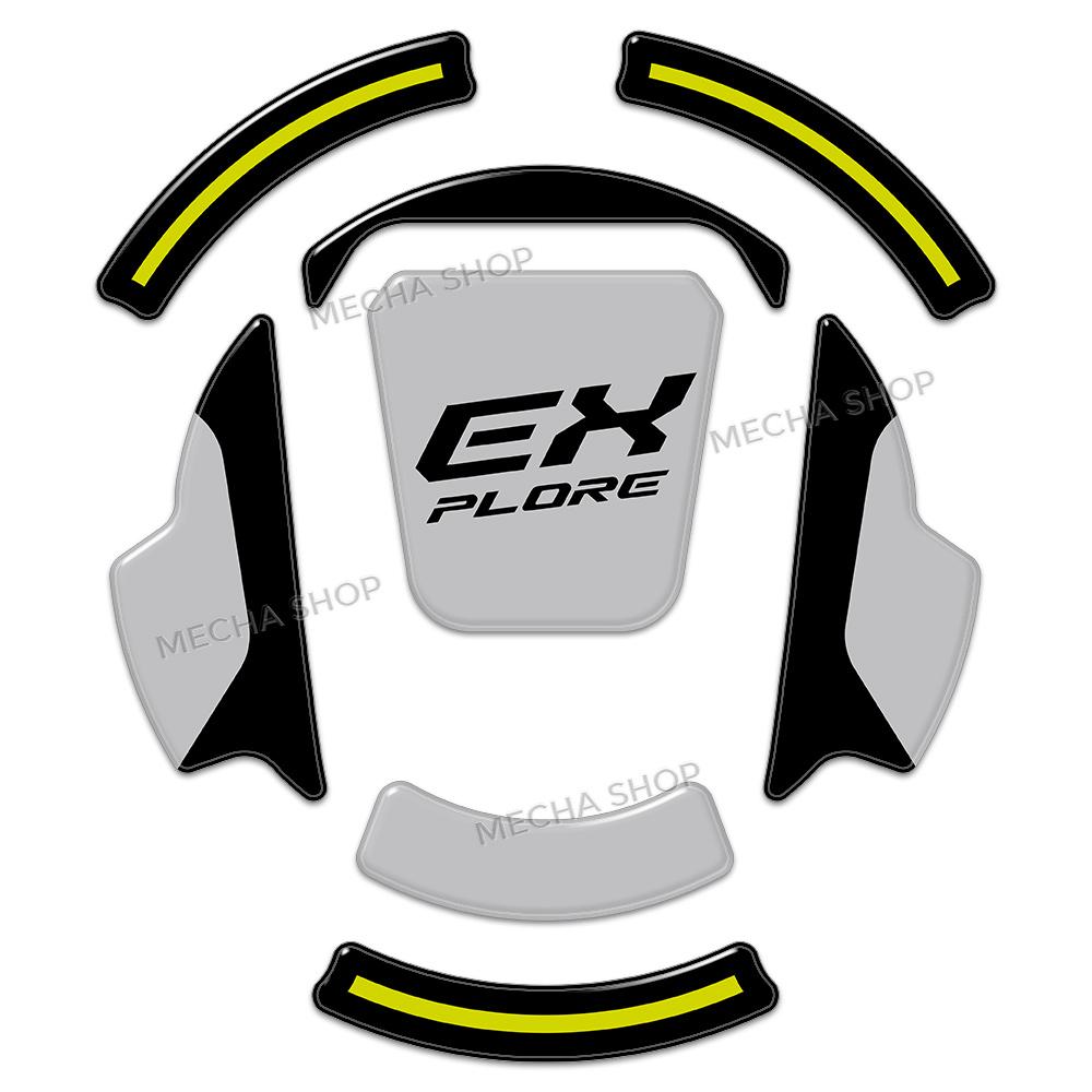 Комплект наклеек для CFMoto 800MT Explore 2023 Белый Стиль 3D Набор смоляных наклеек Накладка на бак Водонепроницаемая наклейка