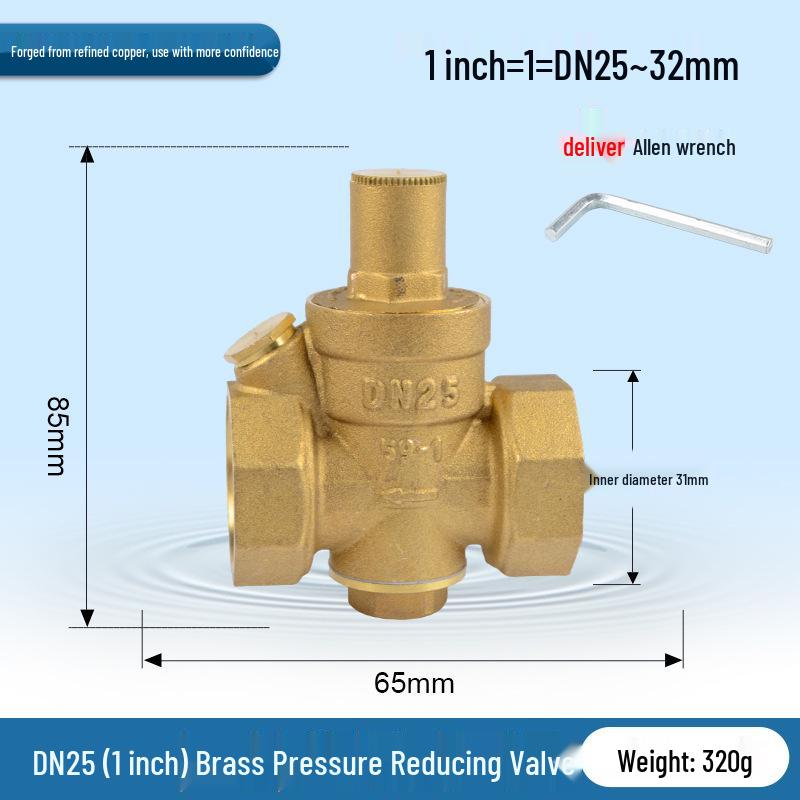 Adjustable Brass Water Pressure Reducing Valve for Heaters & Purifiers