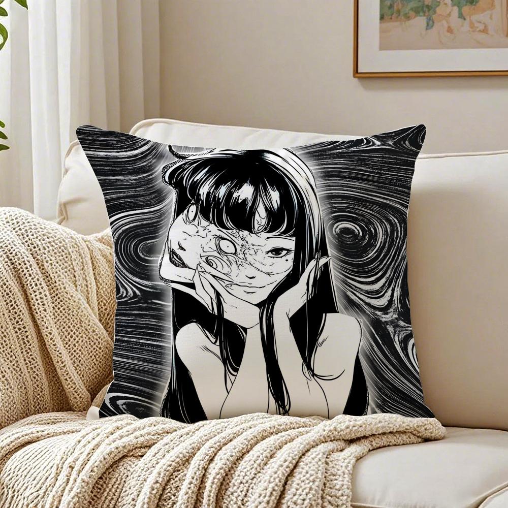Creepy Japanese Manga TTomie Cushion Cover Pillowcase Antidustmite living Room Sofa Decor Cushion Room