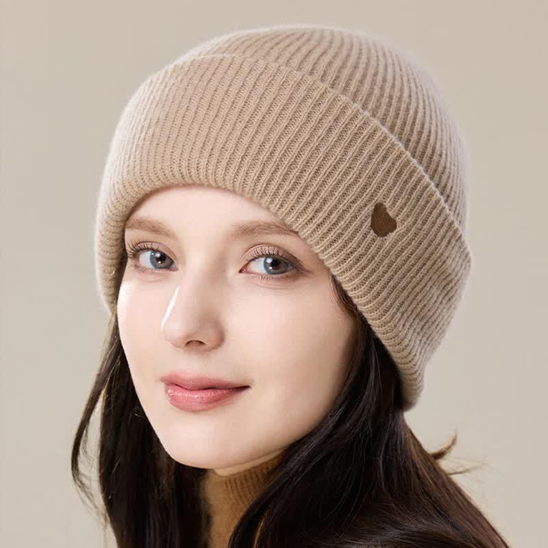 JIUMU Women s Warm Knitted Beanie with Ear Protection One Size