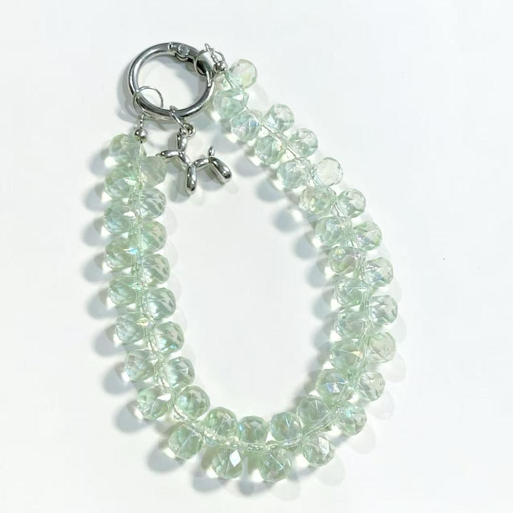 Luxury Crystal Beaded Phone Lanyard with Card Holder, Keychain, and Bag Pendant