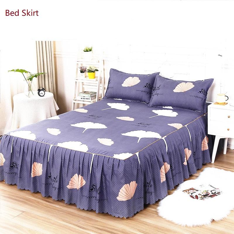 Europäischer Bettüberwurf Polyester Baumwolle Bettröcke Blumen Bunt Bettwäsche 150X200cm Queen Size Heimtextilien