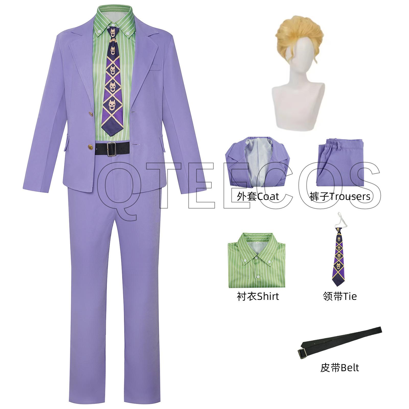 Anime Jojo`s Kira Yoshikage Cosplay Tērps