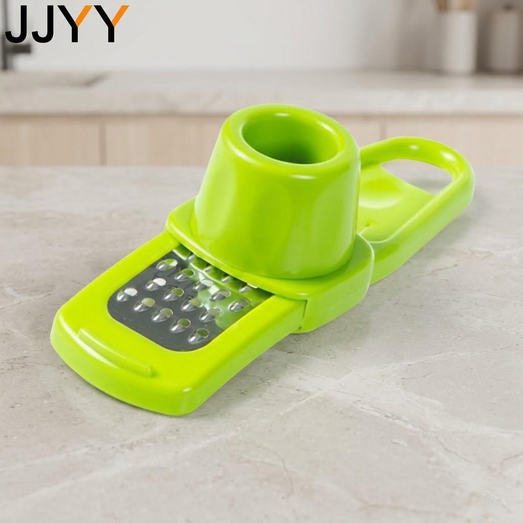 

Stainless Steel Garlic Ginger Grater Kitchen Tool Cooking Essential Easy Press Grinder for Home Use зелёный