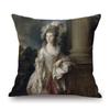 Royal Court Portrait Oil Painting Duchess Princess Ladyship Home Decoration Art Sofa Cotton Linen Throw Pillow Cushion Cover