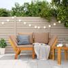 VidaXL Garden Bench with Cushions 2 In 1 Solid Acacia Wood, Outdoor Bench, Park Bench, Outdoor Seat, Seat of 367582