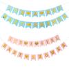 Girl Baby Shower Party Flag Letters and Flowers Decoration