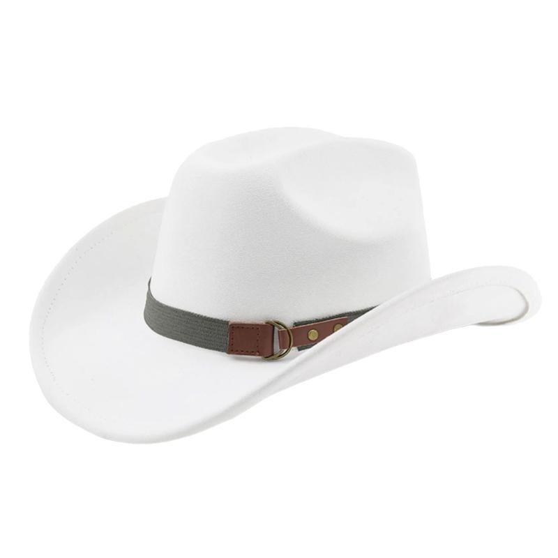 Vintage Sueded Denims Hat Trendy Western Headwear Casual Western Hat Outdoor for Music Festivals