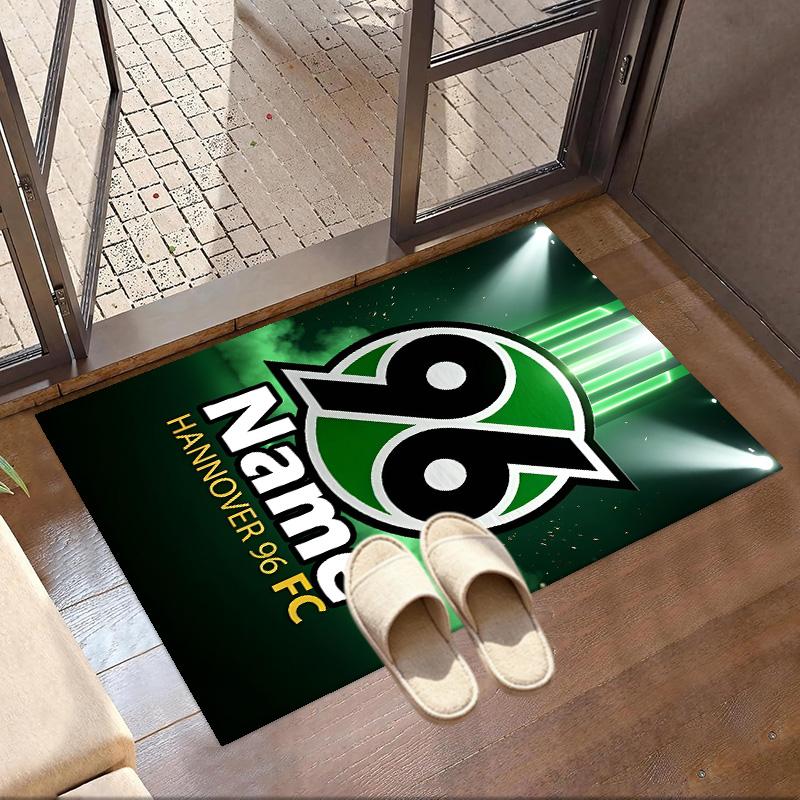 Custom Name Personalized Hannover 96 Football Print Carpet, Versatile Home Decor Rug, for Playroom, Apartment, Balcony, Entryway, Hallway Gift