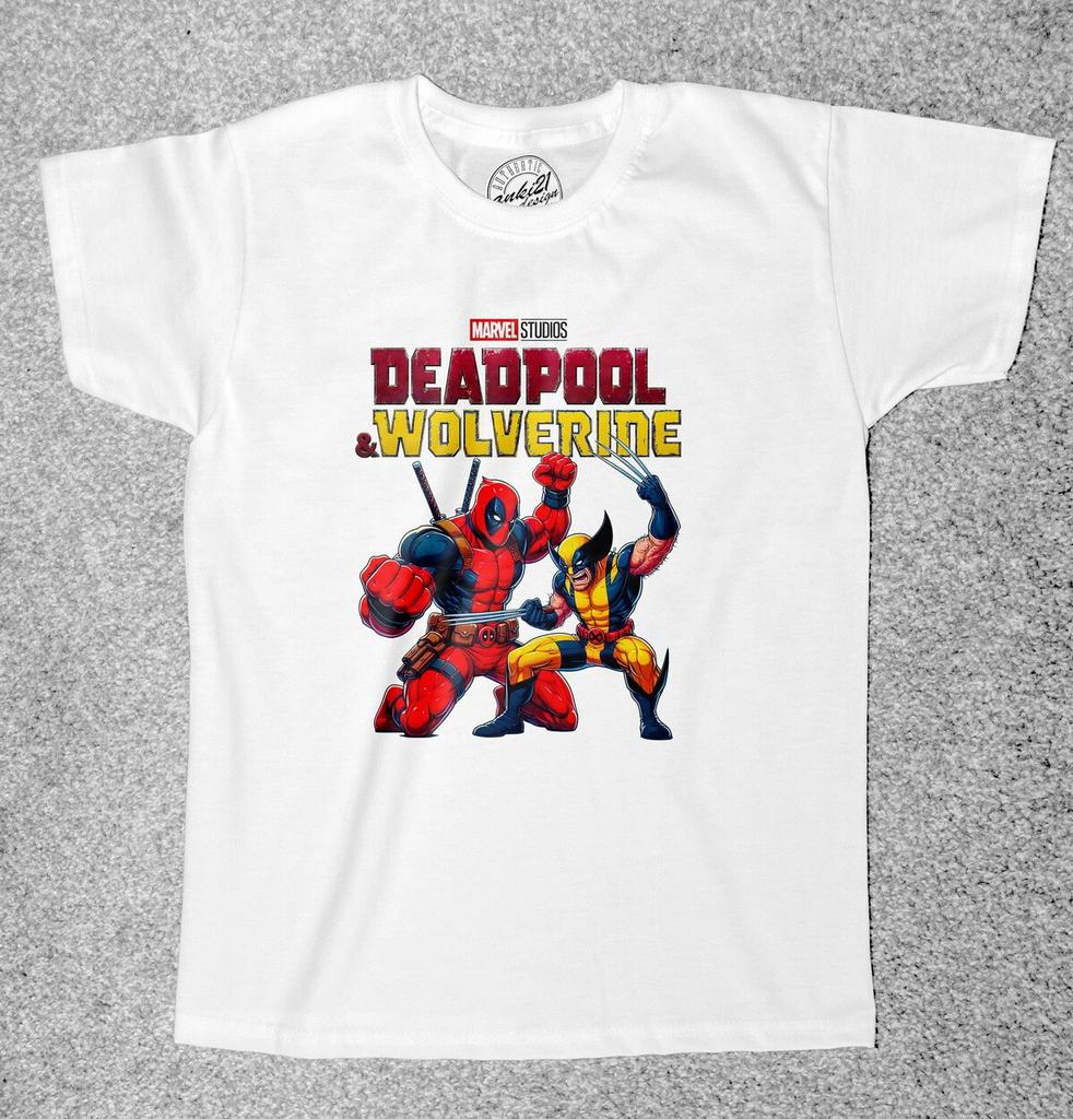Deadpool and Wolverine 008 Childrens/Kids Adult T Shirts/t-shirts