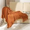 Tassel Summer Thin Throw Blanket Knitted Sofa Cover Blanket Office Air Conditioning Window Blanket Cozy Small Napping Throw Blanket For Home