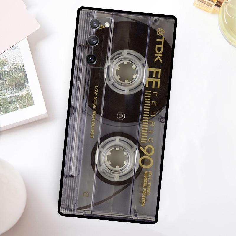 Retro Cassette Tape Funda For Samsung Galaxy S23 Ultra S22 Plus S20 S21 FE S8 S9 S10 Note 10 20 S24 Ultra Case