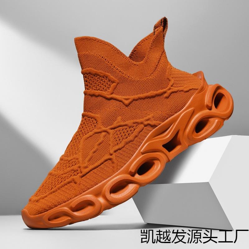 Men's shoes new breathable autumn flying woven blade socks shoes versatile sports leisure lazy shoes men