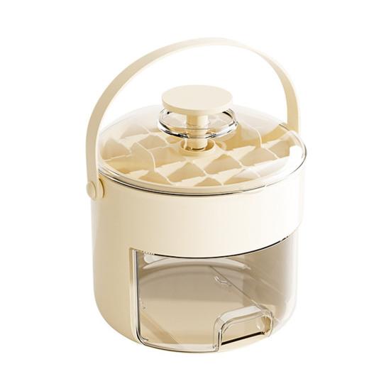 

Ice Bucket 2-in-1 Large Capacity Ice Storage Bin Press-Release Ice Cube Tray with Airtight Lid And Ice Scoop Food-Grade Safe Ice Tray for Home RV