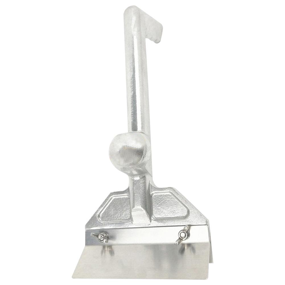 

Скребок для гриля на открытом воздухе, сковорода, аксессуары для гриля, серебряная 420 нержавеющая сталь, антипригарная сковорода 40X15X13CM серебряный