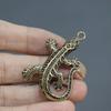 Vintage Brass Mini Gecko Figurines Keychains Pendants Car Key Ring Bag Diy Lanyard Hangings Jewelry Accessories Animal Charms