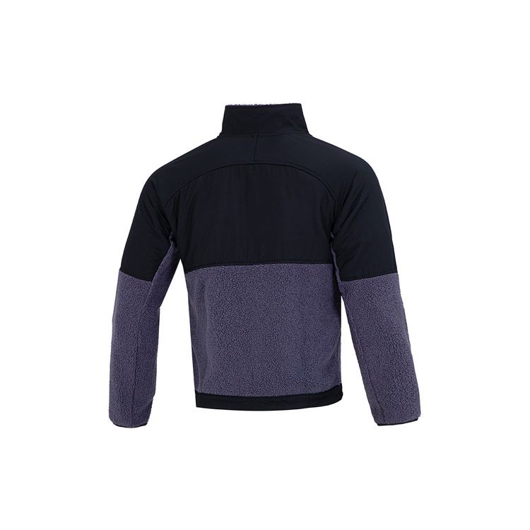 Under Armour Logo Casual Pattern Loose Fit Color Block Zip-Up Long Sleeve Jacket Men Jackets Purple 1366091-558