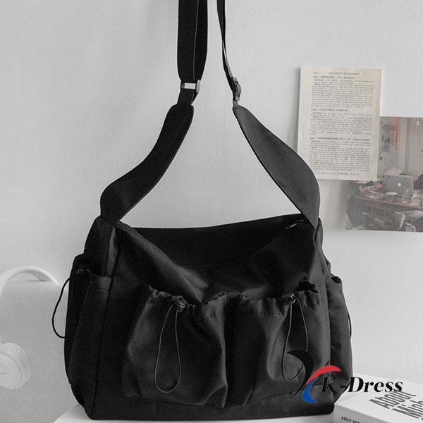 Big Cargo String Pocket Messenger Crossbody Bag (3 Colors)
