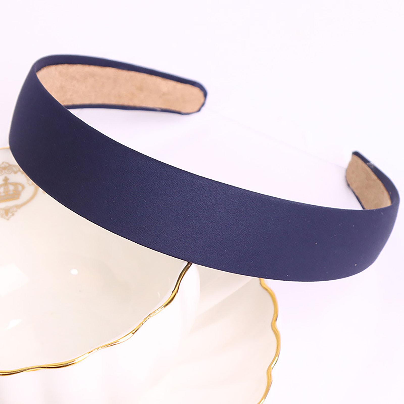 

(SU)Широкие эластичные модные повязки на голову, обруч, аксессуары для волос, головные уборы для женщин и девочек One Size тёмно-синий