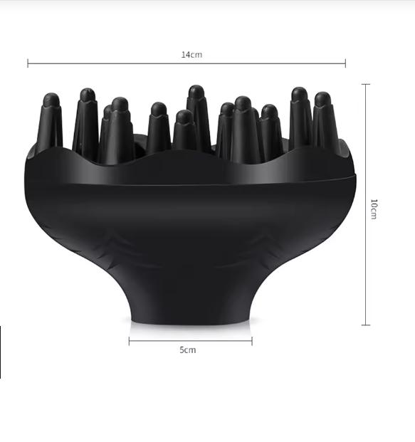 2025 1 stück Haardiffusor Professionelles Haarstyling Lockentrockner Diffusor Universal Friseurgebläse Styling Salon Lockenwerkzeug Schwarz