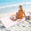 1 Cartoon Capybara Drinking Pearl Milk Tea Towel | Polyester Microfiber, 250g/m², Suitable for Swimming, Camping, and Bathing