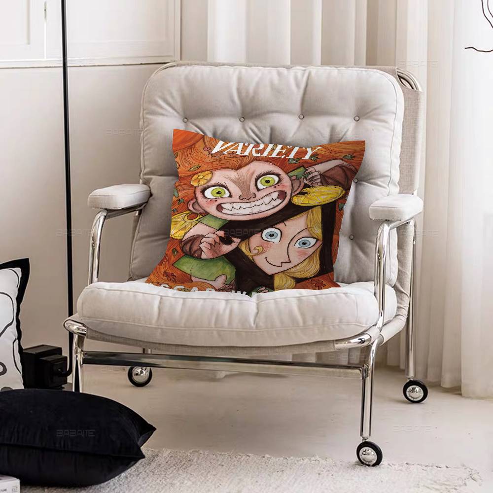 Film W-Wolfwalkers Anime Kissenbezüge Cartoon Sofa Dekoration Zuhause Doppelseitiger Druck Kurzer Plüsch Niedliche Kissenhülle