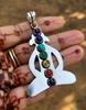 7 Chakra, Seven Chakra Natural Gemstone Pendant, Healing Pendant, Yoga Pendant, Free Ship