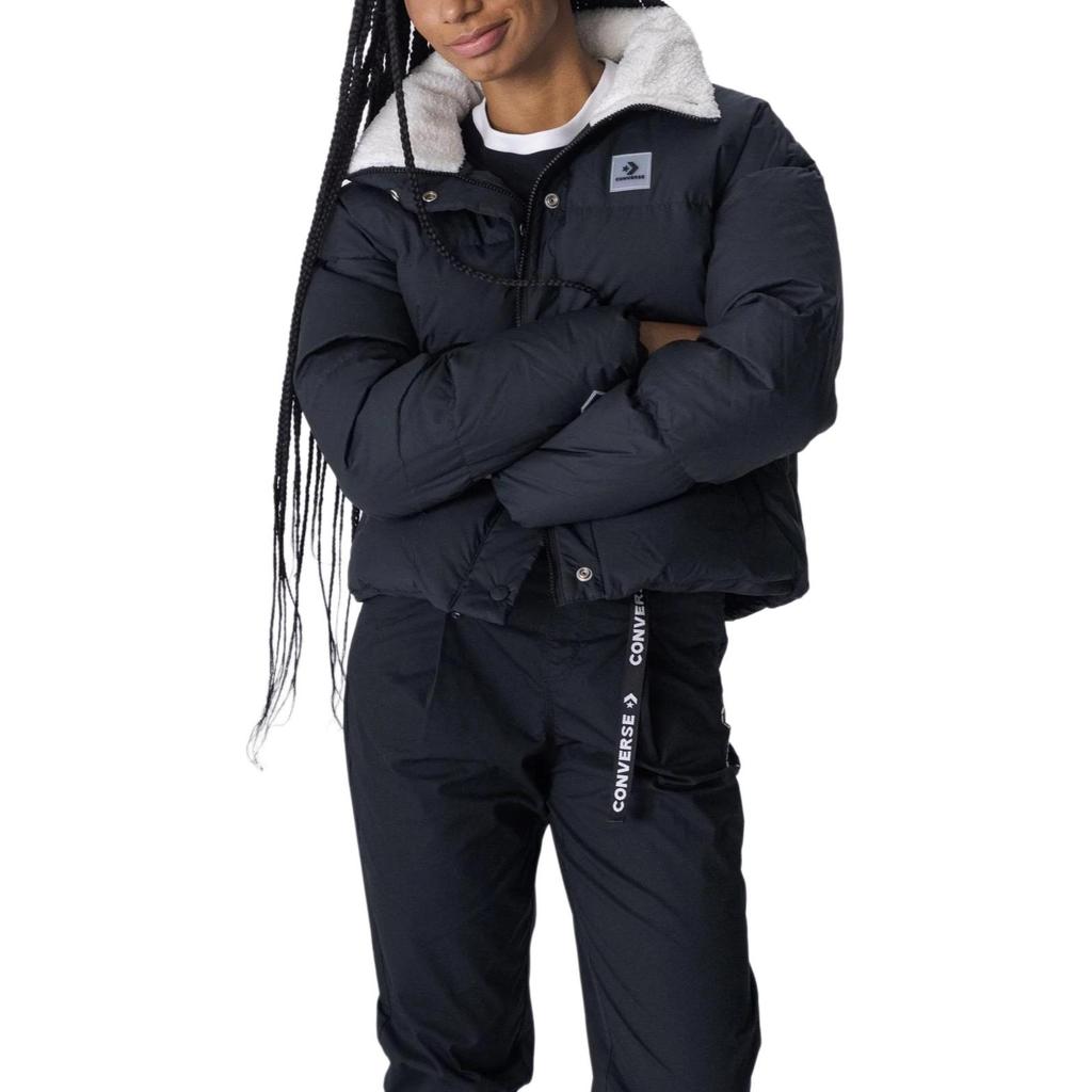 (WMNS) Converse Short Down Puffer Jacket Asia Sizing 'Black' Women's 10025204-A01