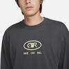 Nike Loose Letter Print Crew Neck Long Sleeve T-Shirt Men Tops Gray FJ1088-060