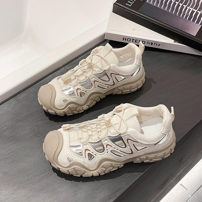 New Women's Hiking Shoes, Hollowed-out Dad Shoes, Thick-soled Casual Sports Shoes