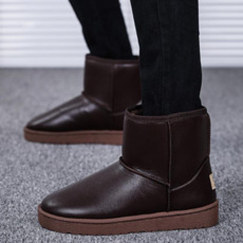 

Зимние бархатные хлопковые ботинки мужские утепленные теплые ботинки молодежные модные ботинки высокие ботинки короткие ботинки кожаные уличные зимние ботинки 48 коричневый