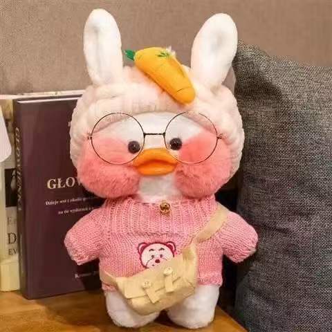 30cm Kawaii Lalafanfan Duck Plush Toy Cartoon Lalafanfan Duck Doll Soft Stuffed Animal Plushie Birthday Gifts For Girl Children